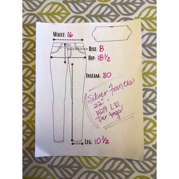Silver Jeans Frances size 29 -L31 Bootcut Dark Wash Denim Low rise Thick Stitch - Picture 8 of 11